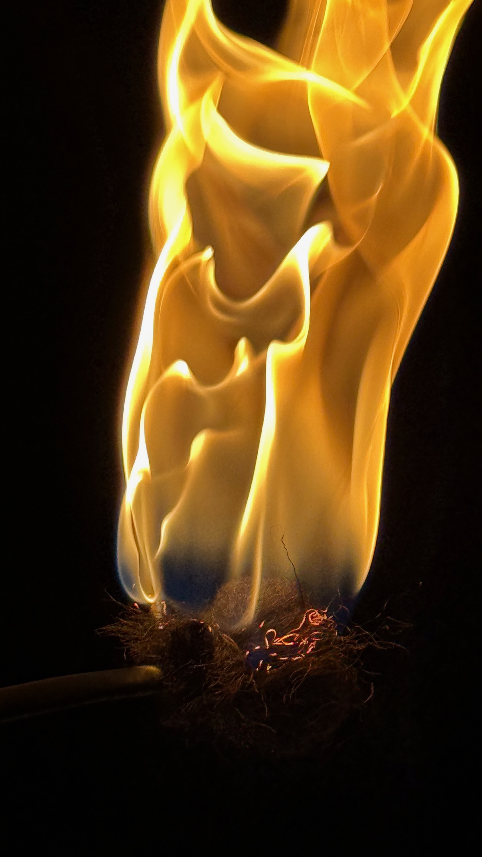 Nova installation from above showing 12 synchronized flame stars in a circle with purple lighting